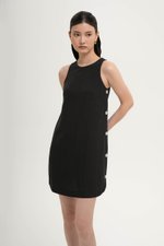 ASTRID MINI LINEN DRESS W SIDE BUTTONS