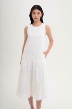 KARINA EYELET DROPWAIST DRESS