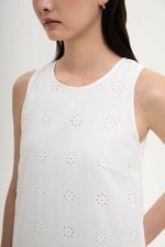 KARINA EYELET DROPWAIST DRESS