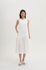 KARINA EYELET DROPWAIST DRESS