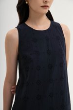 KARINA EYELET DROPWAIST DRESS