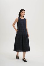 KARINA EYELET DROPWAIST DRESS