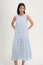 KARINA EYELET DROPWAIST DRESS