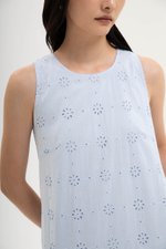 KARINA EYELET DROPWAIST DRESS