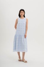 KARINA EYELET DROPWAIST DRESS