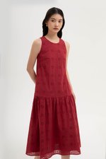 KARINA EYELET DROPWAIST DRESS