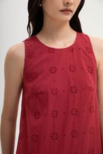 KARINA EYELET DROPWAIST DRESS