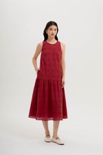KARINA EYELET DROPWAIST DRESS