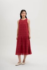 KARINA EYELET DROPWAIST DRESS