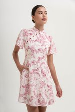 *PREORDER* ETHEL FLORAL PRINTED CHEONGSAM MINI DRESS