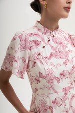 *PREORDER* ETHEL FLORAL PRINTED CHEONGSAM MINI DRESS