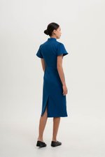 *PREORDER* AKIRA TWEED FLUTTER SLEEVE CHEONGSAM MIDI DRESS