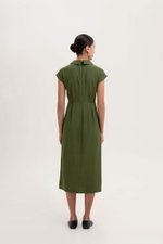 AISLING TEXTURED BUTTONDOWN MIDI SHIRT DRESS