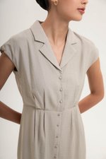 AISLING TEXTURED BUTTONDOWN MIDI SHIRT DRESS