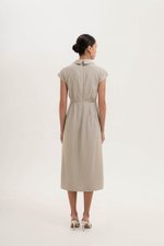 AISLING TEXTURED BUTTONDOWN MIDI SHIRT DRESS