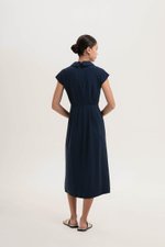 AISLING TEXTURED BUTTONDOWN MIDI SHIRT DRESS