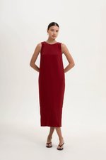 NADIN V BACK COLUMN DRESS