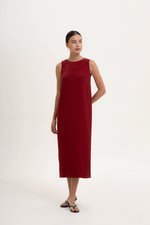NADIN V BACK COLUMN DRESS
