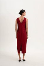 NADIN V BACK COLUMN DRESS