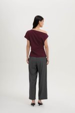 AMIRA ASYMMETRIC OFF SHOULDER TOP W BELT