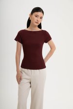 BRIDGET BOAT NECK T-SHIRT