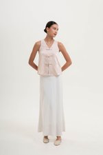 KAMILIA BUTTONDOWN SATIN CHEONGSAM TOP