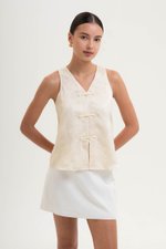 KAMILIA BUTTONDOWN SATIN CHEONGSAM TOP