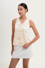 KAMILIA BUTTONDOWN SATIN CHEONGSAM TOP