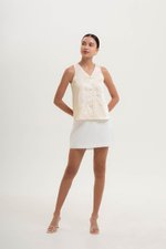 KAMILIA BUTTONDOWN SATIN CHEONGSAM TOP