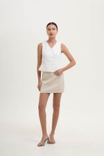 YUI CHEONGSAM TWEED VEST TOP