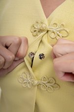 YUI CHEONGSAM TWEED VEST TOP