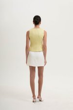 YUI CHEONGSAM TWEED VEST TOP