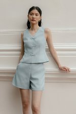 YUI CHEONGSAM TWEED VEST TOP