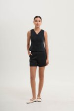 YUI CHEONGSAM TWEED VEST TOP