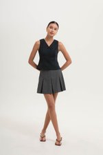 YUI CHEONGSAM TWEED VEST TOP