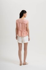 JYNN RUCHED LINEN TOP