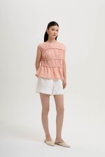 JYNN RUCHED LINEN TOP