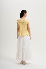 JYNN RUCHED LINEN TOP