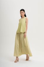 BECKY PLEATED LINEN TOP