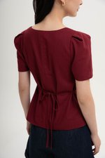 MEGHAN SHORT SLEEVE VEST LINEN TOP