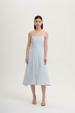 JOVELLE LACE TRIM CAMI LINEN DRESS