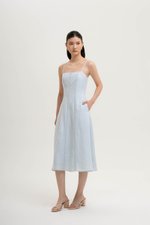 JOVELLE LACE TRIM CAMI LINEN DRESS