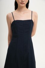 JOVELLE LACE TRIM CAMI LINEN DRESS