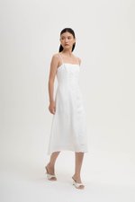 JOVELLE LACE TRIM CAMI LINEN DRESS