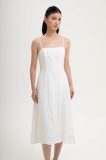 JOVELLE LACE TRIM CAMI LINEN DRESS