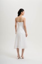 JOVELLE LACE TRIM CAMI LINEN DRESS