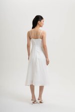 JOVELLE LACE TRIM CAMI LINEN DRESS