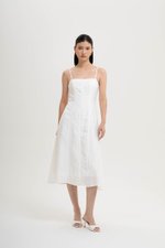 JOVELLE LACE TRIM CAMI LINEN DRESS