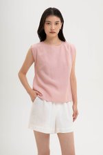 VIOLA CAP SLEEVE LINEN TOP