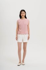 VIOLA CAP SLEEVE LINEN TOP